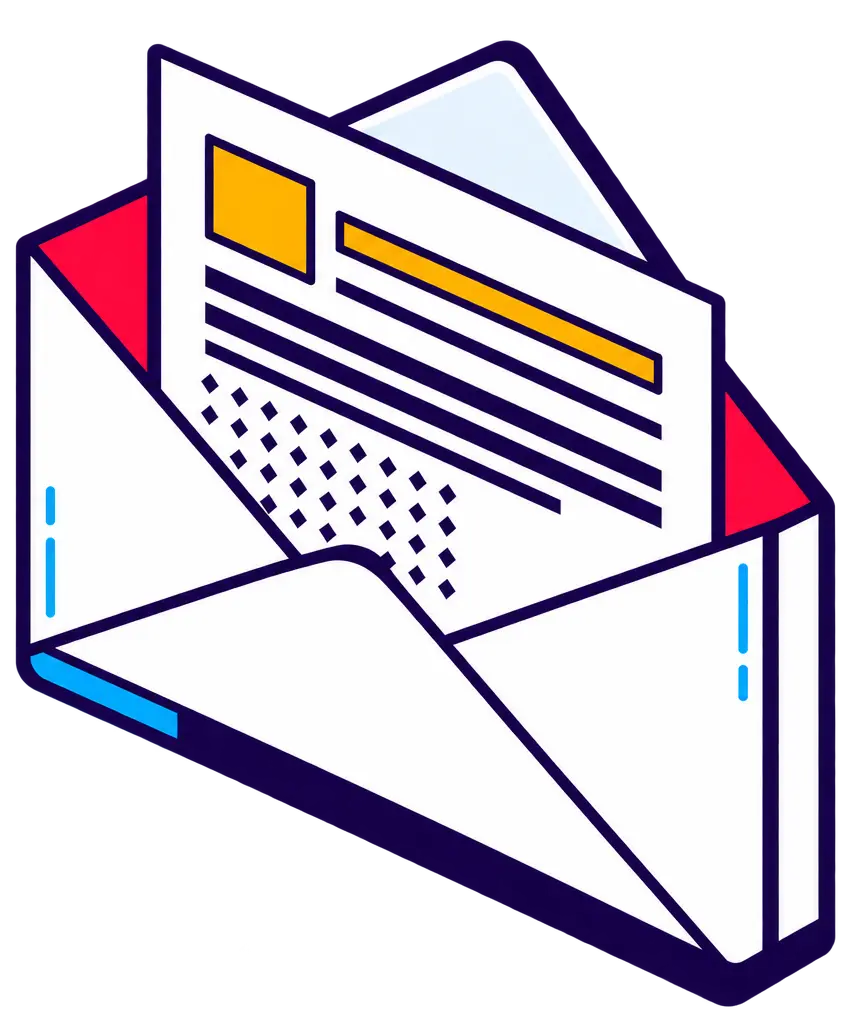 Isometric Open Envelope Icon